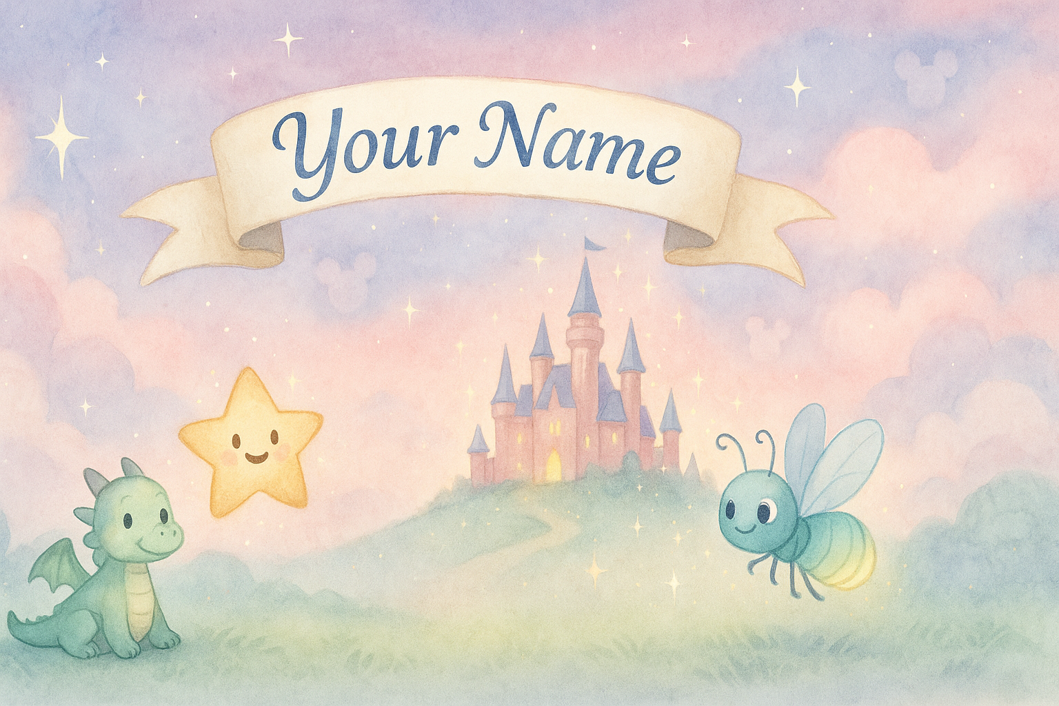 Disney-Style Characters Mural